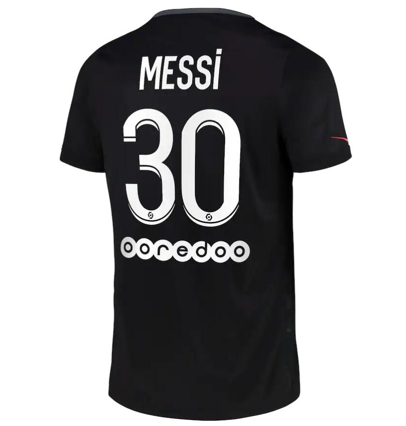 2021/22 Maillot PSG Domicile Football Kit Third Soccer Jersey Messi #30 printing